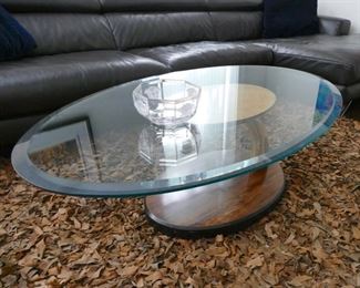Italian oval cocktail table.