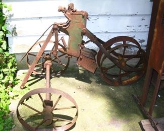 old farm equipment great for yard decorations, steam punk, industrial art