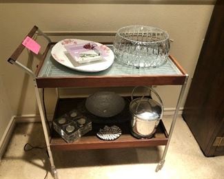 Electric vintage warming cart