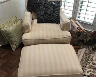 Chair with ottoman