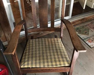 Antique oak rocker