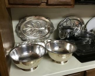 Beautiful large serving trays, ice bucket and more!