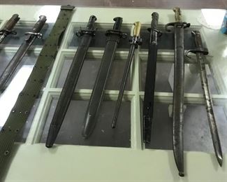 Large Collection of Knives and Bayonets