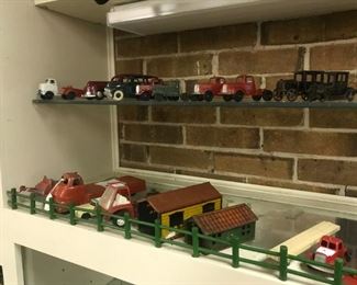 Vintage railroad toys.