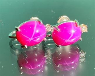 star ruby and diamond 14k