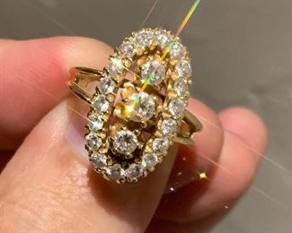 victorian diamond statement ring