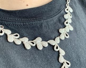6 carat designer diamond necklace
