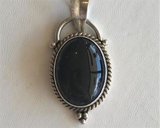 Southwestern onyx & sterling pendant