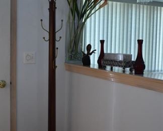 Tall Narrow Glass Flower Vase, Octopus Art, Ruby Vases, Modern Candle Holder