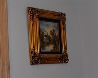 Oil Painting of Lake Scene