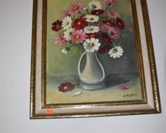 O MLeinek Floral Art Original Oil