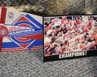 1988 Eastern Conference Champions Pistons Pendent and Picture Red Wings