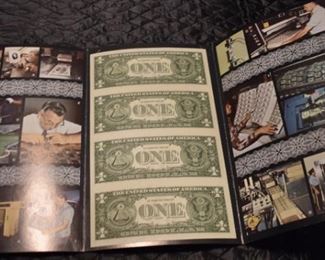 NOS UNCUT Dollar BIlls
