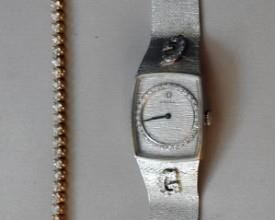 Omega 14K Watch and 14 K Tennis Bracelet
