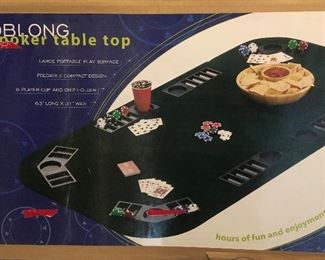 Oblong poker table top