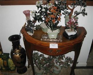 jade, stone flowers some in celadon pots