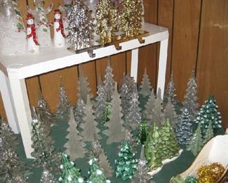 glass & ceramic Christmas trees