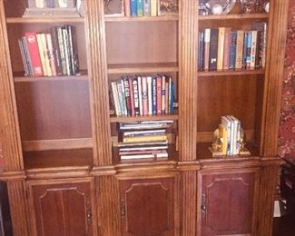 solid wood bookshelves--perfect for an office or study