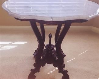 antique marble top parlor table