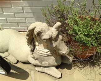 One of several concrete horses