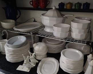 More white stoneware dishes