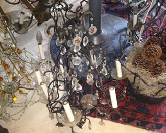 Several chandeliers