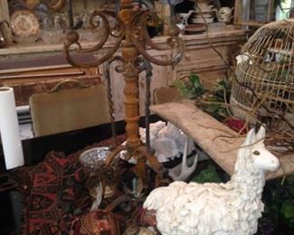 One of several candelabras