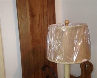 One of two wall lamps