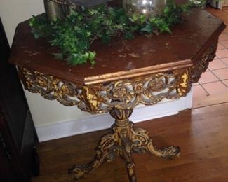 Ornate and finely detailed octagon side table