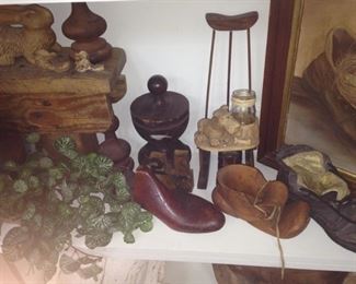 Old shoes and shoe forms