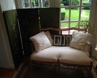 Upholstered settee