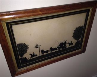 Silhouette framed art