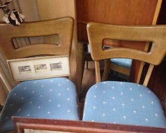 Two of the four Heywood Wakefield chairs