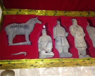 Boxed collection of Chinese terracotta warrior images