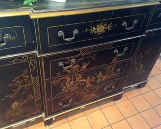 Large chest (as is) with Asian motif
