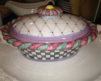 MacKenzie Childs lidded bowl