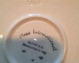 Mesa International dishes from Italy