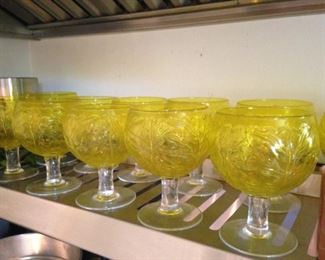Yellow stemware