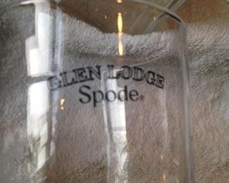 One of several Spode "Glen Lodge" glasses