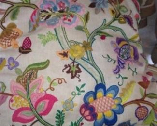 One of many decorative pillows
