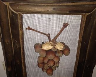 Framed dimensional grape art