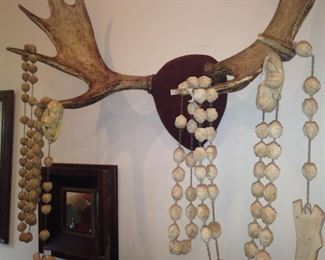 Large wooden wall hanging rosary