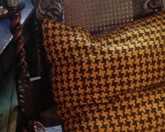 Carmel and black pillow