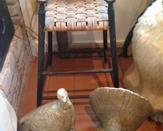 Child's chair; turkeys