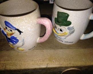 Vintage duck mugs