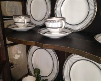 . . . beautifully displays English Wedgwood china