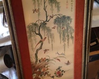 Framed Asian art