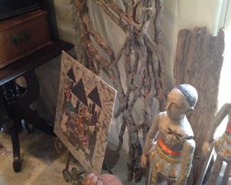 Vintage Santos; other rustic decor