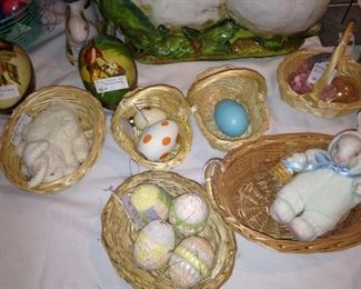 Eggs, baskets, and bunnies