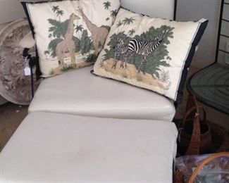 Patio chair and ottoman